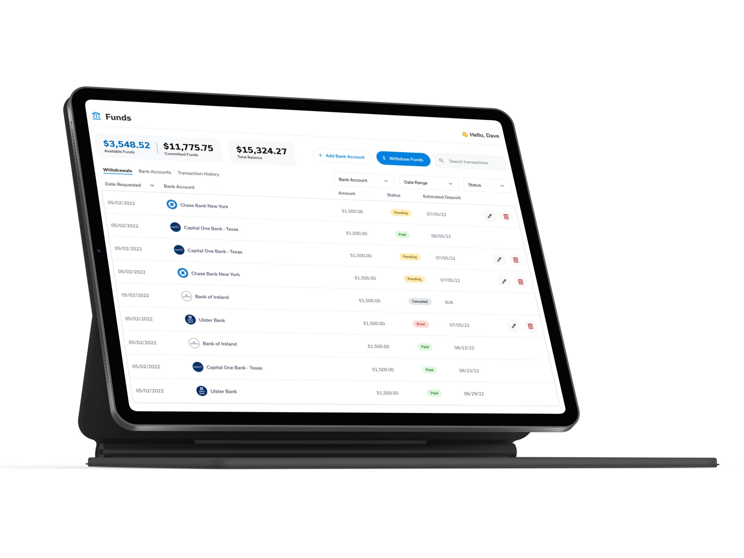 Bank Account Management